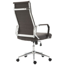 Chaise de bureau Columbus en tissu gris foncé