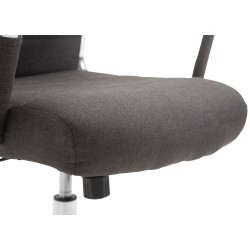 Chaise de bureau Columbus en tissu gris foncé