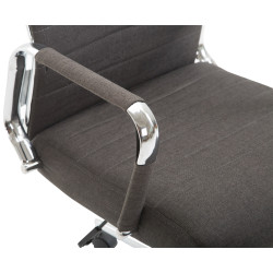 Chaise de bureau Columbus en tissu gris foncé