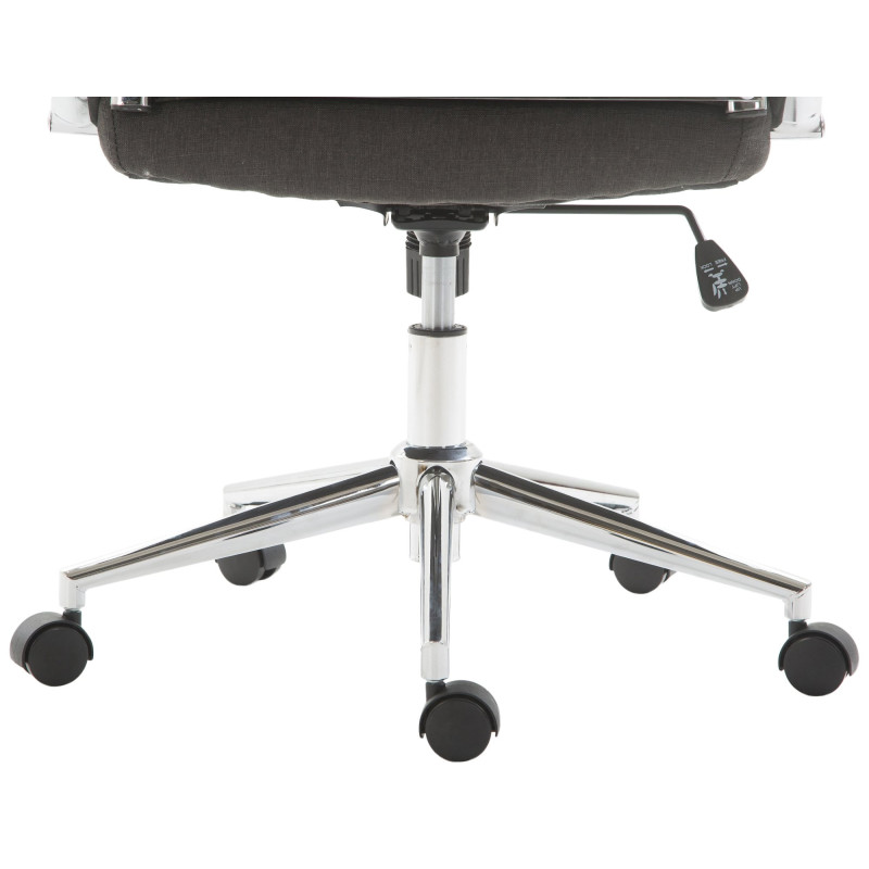 Chaise de bureau Columbus en tissu gris foncé