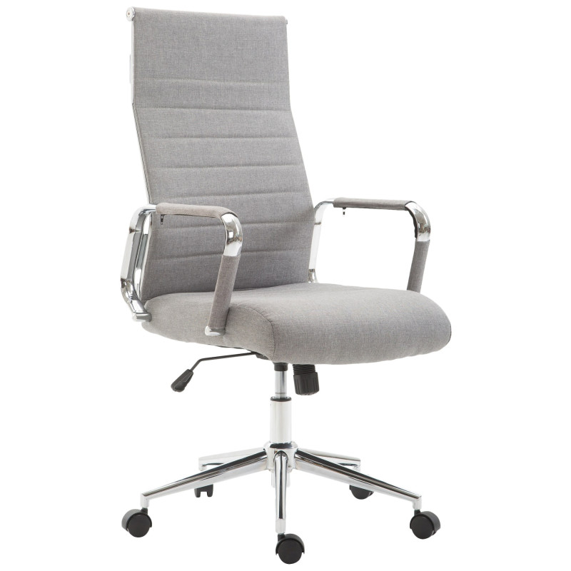 Chaise de bureau Columbus en tissu gris
