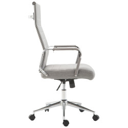 Chaise de bureau Columbus en tissu gris