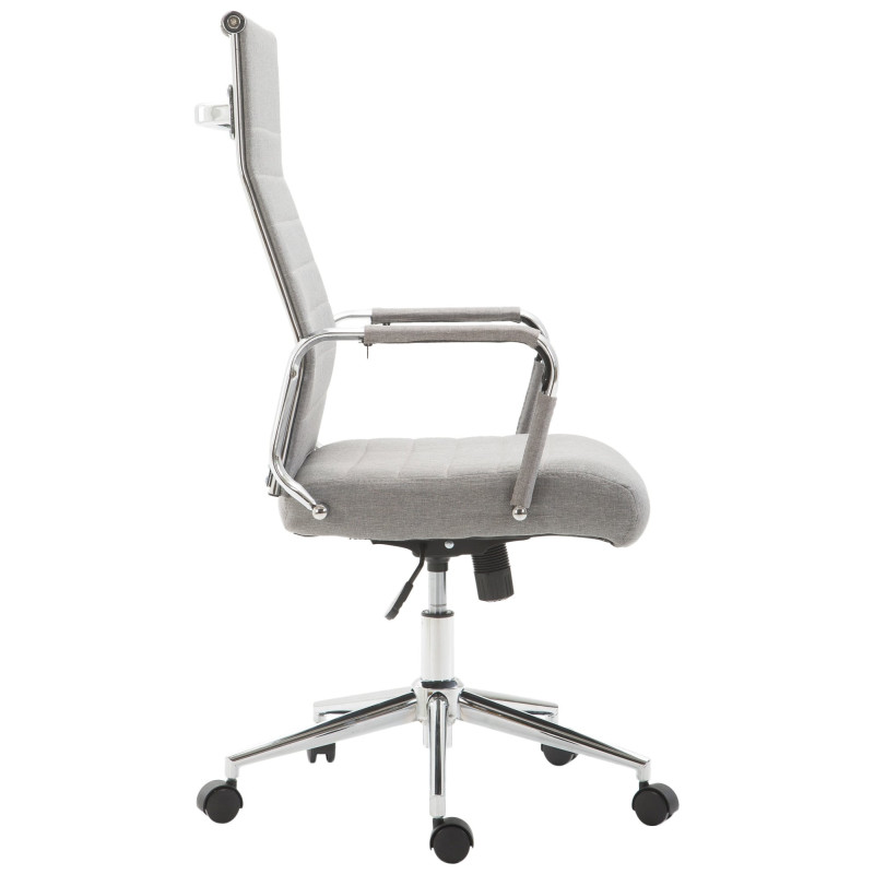 Chaise de bureau Columbus en tissu gris