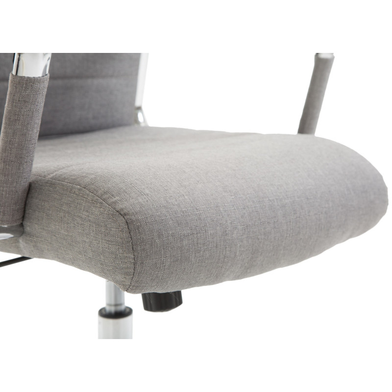 Chaise de bureau Columbus en tissu gris