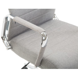 Chaise de bureau Columbus en tissu gris