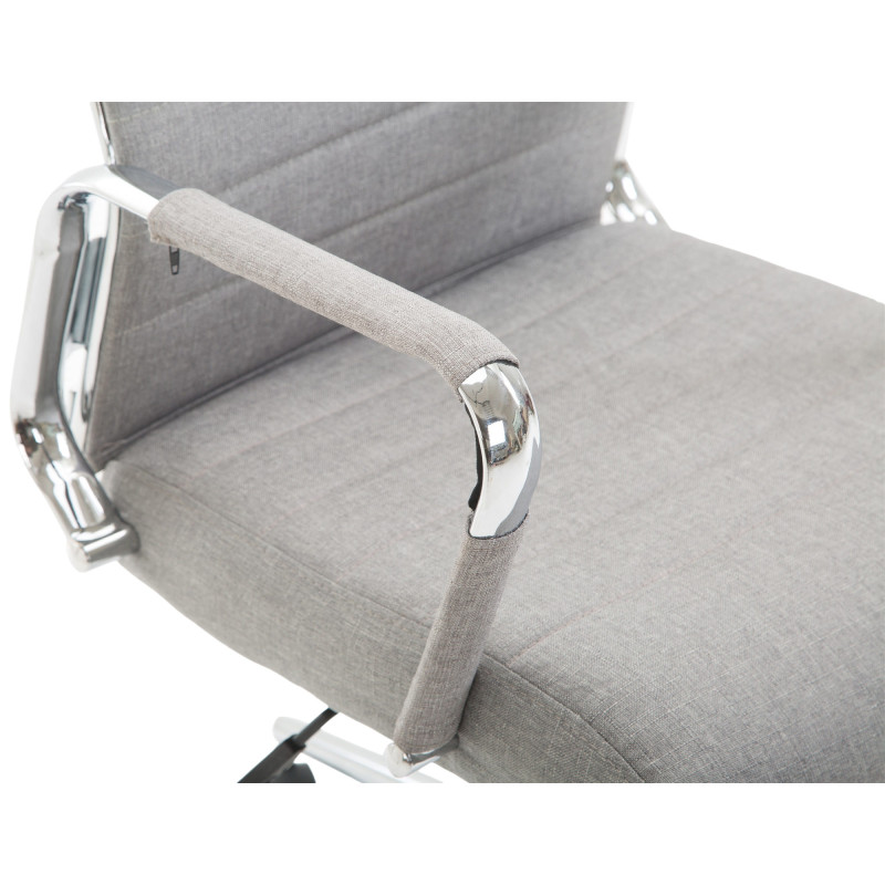 Chaise de bureau Columbus en tissu gris
