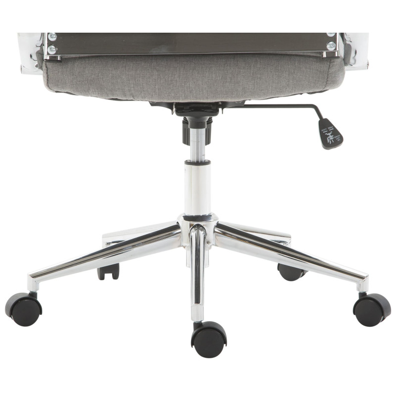Chaise de bureau Columbus en tissu gris