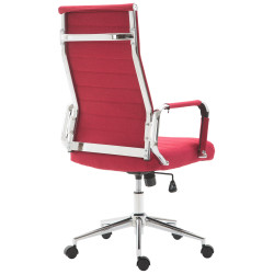 Chaise de bureau Columbus en tissu rouge