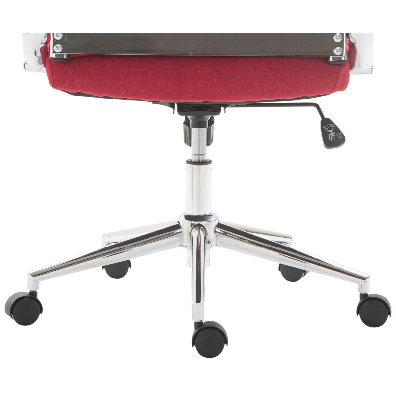 Chaise de bureau Columbus en tissu rouge