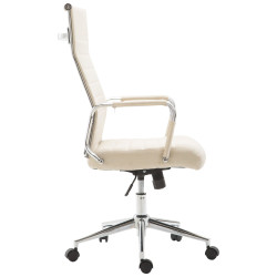 Chaise de bureau Columbus en tissu crème