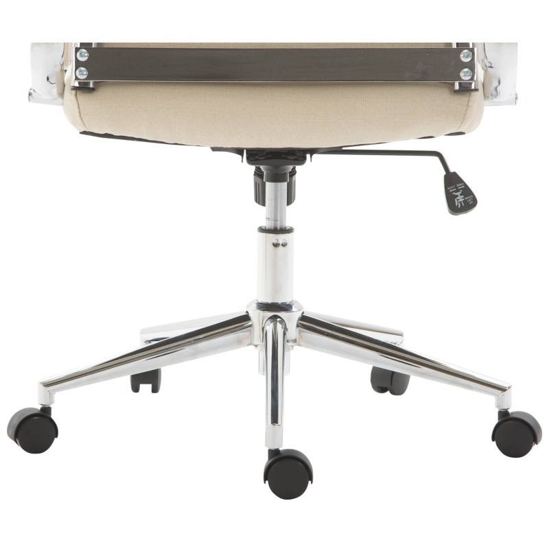 Chaise de bureau Columbus en tissu crème