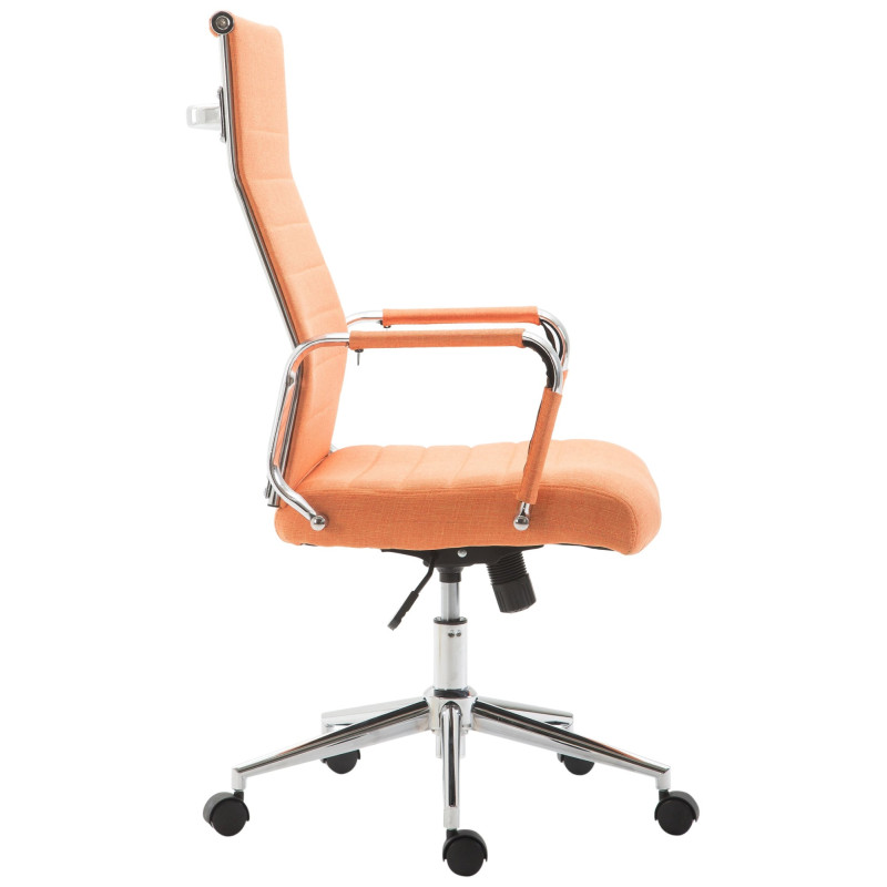 Chaise de bureau Columbus en tissu orange