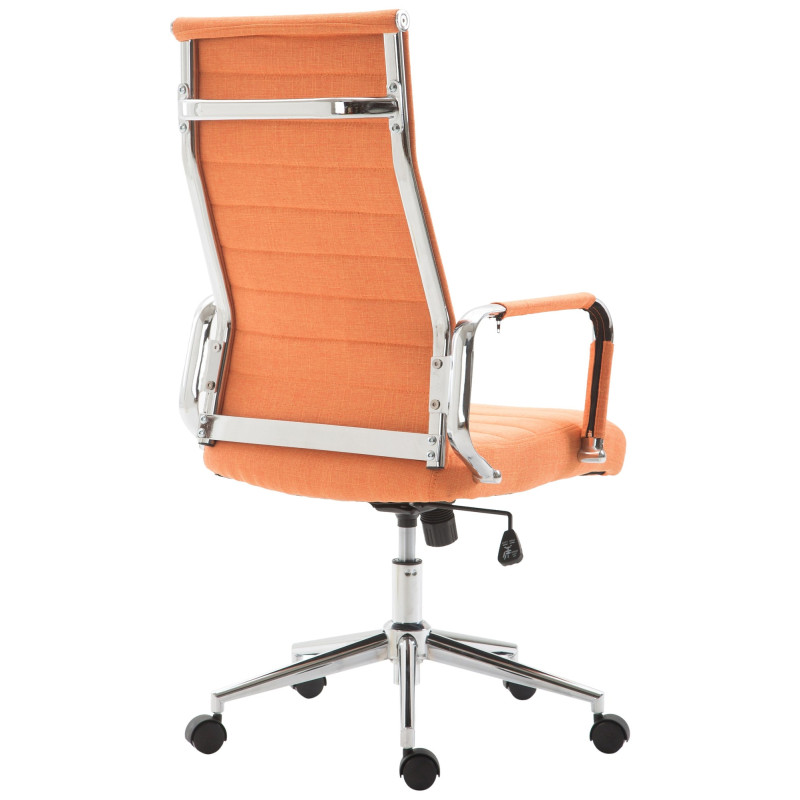 Chaise de bureau Columbus en tissu orange