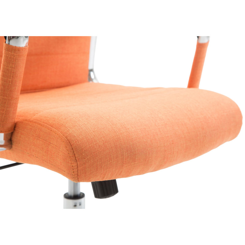 Chaise de bureau Columbus en tissu orange