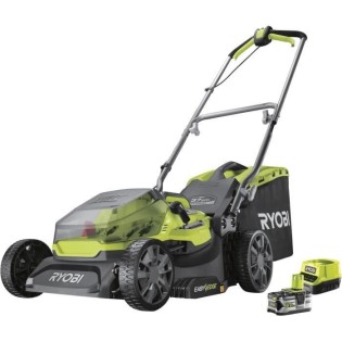 Tondeuse sur batterie 37cm de coupe RYOBI RY18LMX37A-150 - Livré avec 1 batterie 18V 5,0Ah et chargeur rapide