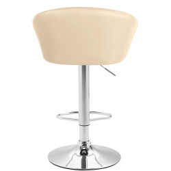 Conjunto de 2 banquetas de bar Miami V2 em couro sintético cor creme