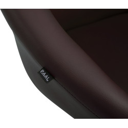 Ensemble de 2 tabourets de bar Miami V2 en similicuir marron