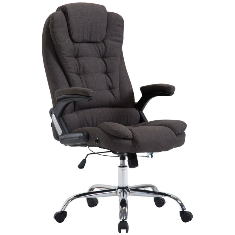 Chaise de bureau Thor en tissu gris foncé