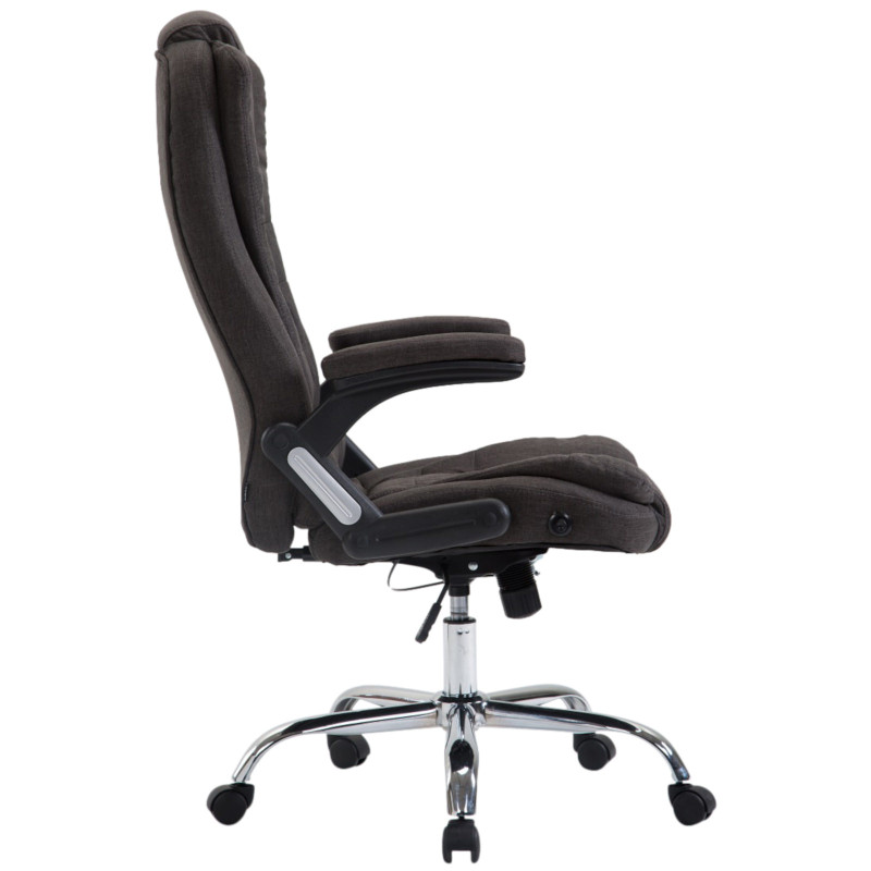 Chaise de bureau Thor en tissu gris foncé