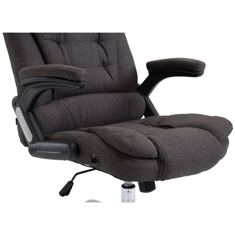 Chaise de bureau Thor en tissu gris foncé