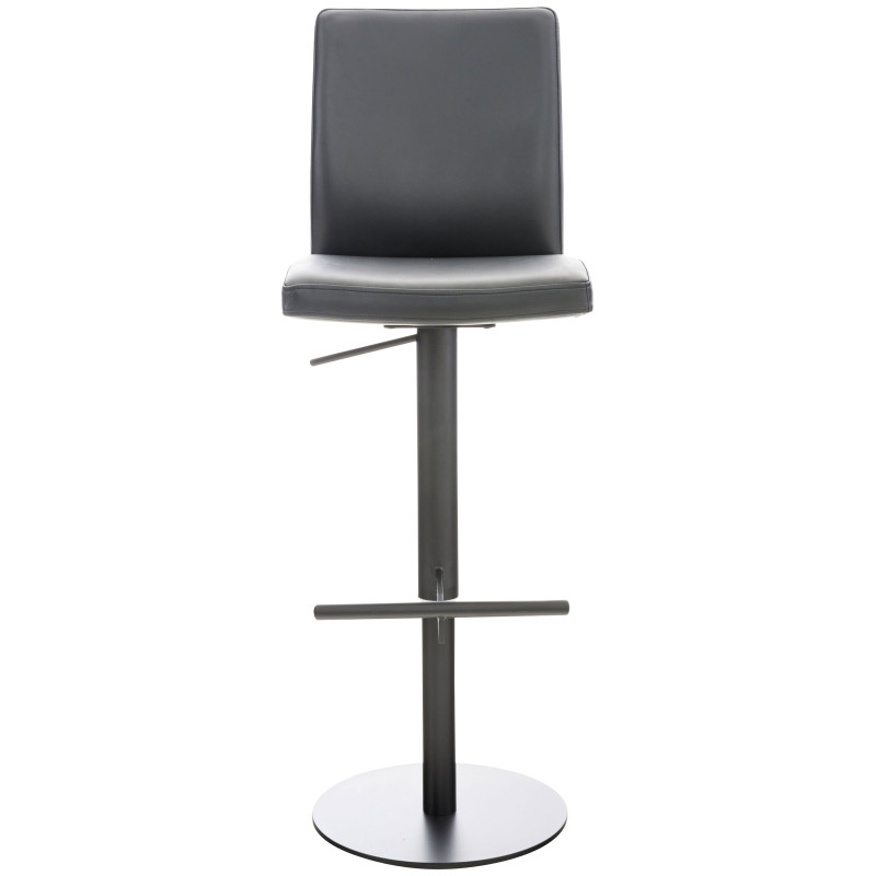 Tabouret de bar Cadiz, similicuir, noir