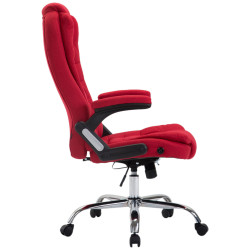 Chaise de bureau Thor en tissu rouge