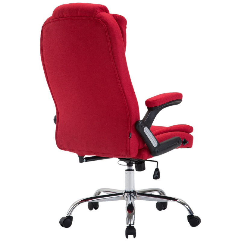 Chaise de bureau Thor en tissu rouge