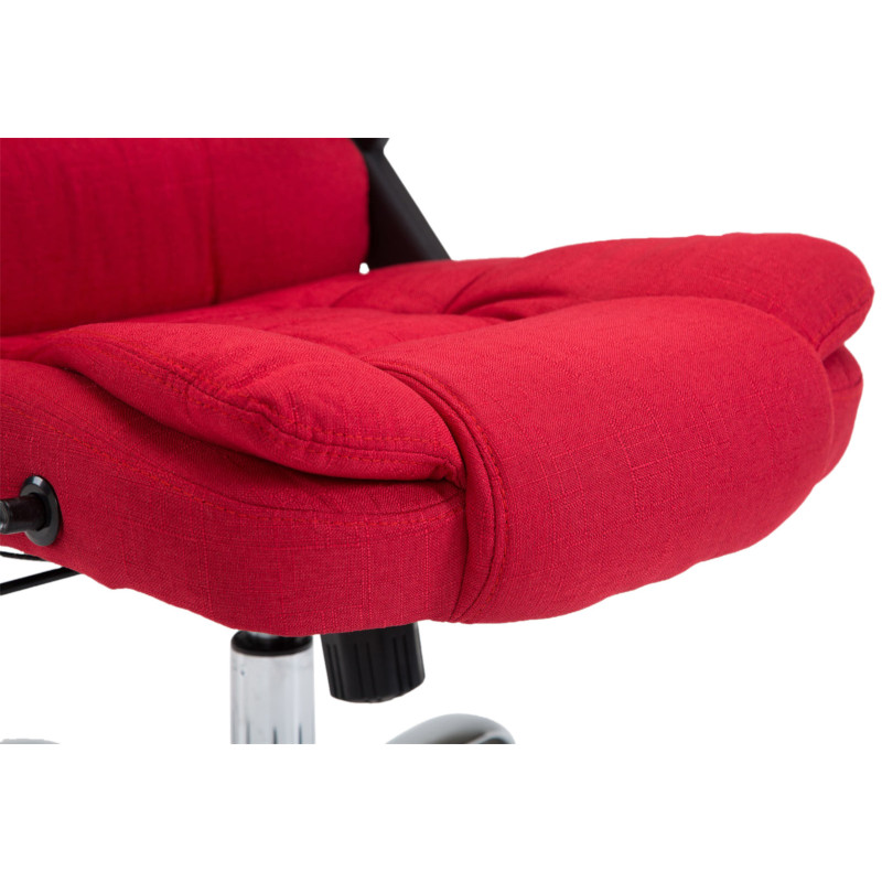 Chaise de bureau Thor en tissu rouge