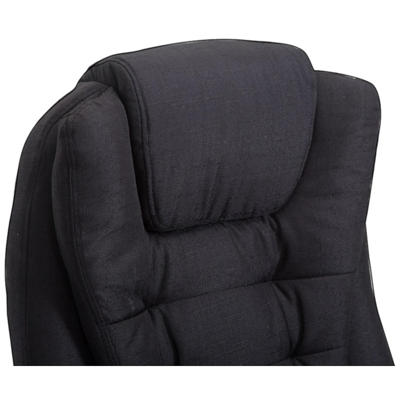 Chaise de bureau Thor en tissu noir