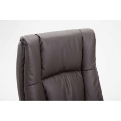 Chaise de bureau XL Sparta en cuir artificiel brun