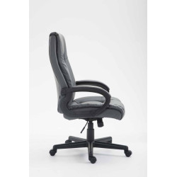 Chaise de bureau XL Sparta en cuir artificiel gris