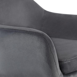 Taburete de bar Grant en terciopelo gris