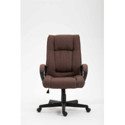 Chaise de bureau XL Sparta en tissu brun