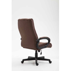 Chaise de bureau XL Sparta en tissu brun