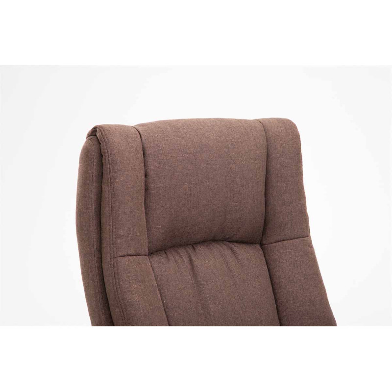 Chaise de bureau XL Sparta en tissu brun