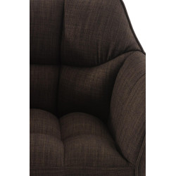 Tabouret de bar Damaso E en tissu marron