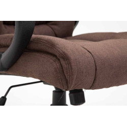 Chaise de bureau XL Sparta en tissu brun