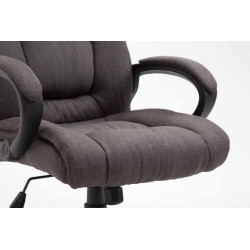 Chaise de bureau XL Sparta en tissu gris foncé