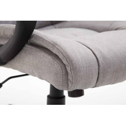 Chaise de bureau XL Sparta en tissu gris