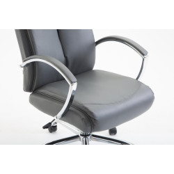 Chaise de bureau vaudoise en cuir artificiel gris
