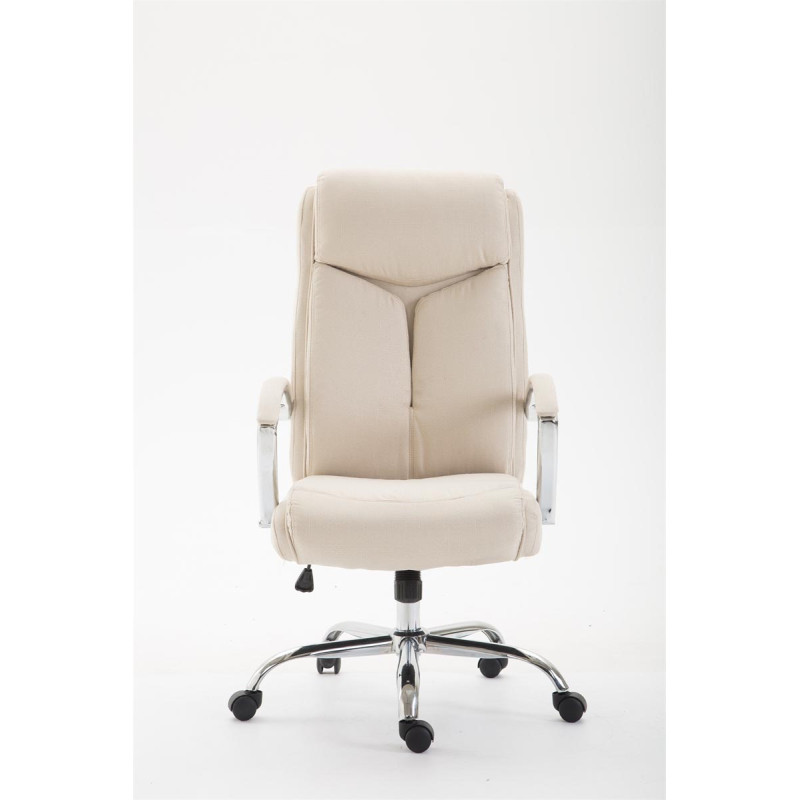 Chaise de bureau en tissu vaudois crème