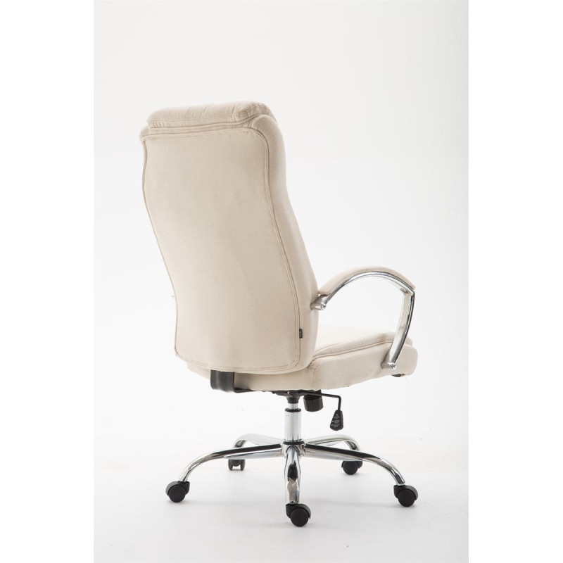 Chaise de bureau en tissu vaudois crème