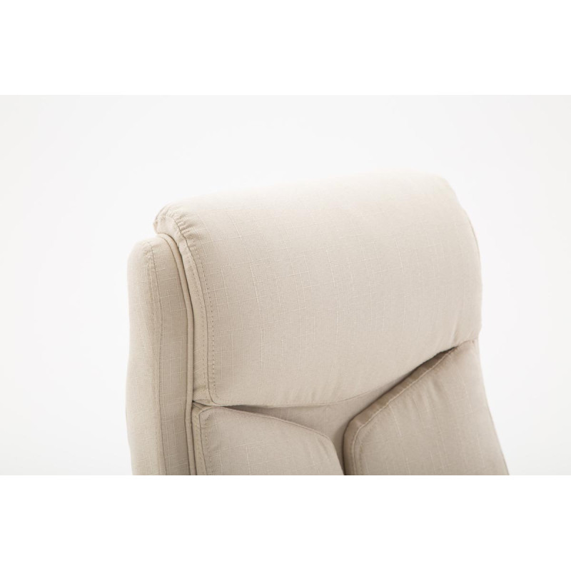 Chaise de bureau en tissu vaudois crème