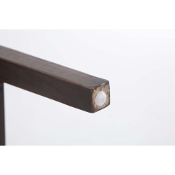 Conjunto de 2 banquetas Louise, tecido marrom antigo