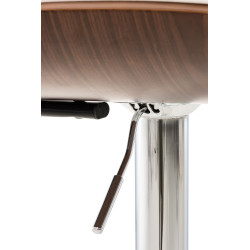 Tabouret de bar Sarnia, similicuir, noyer/blanc