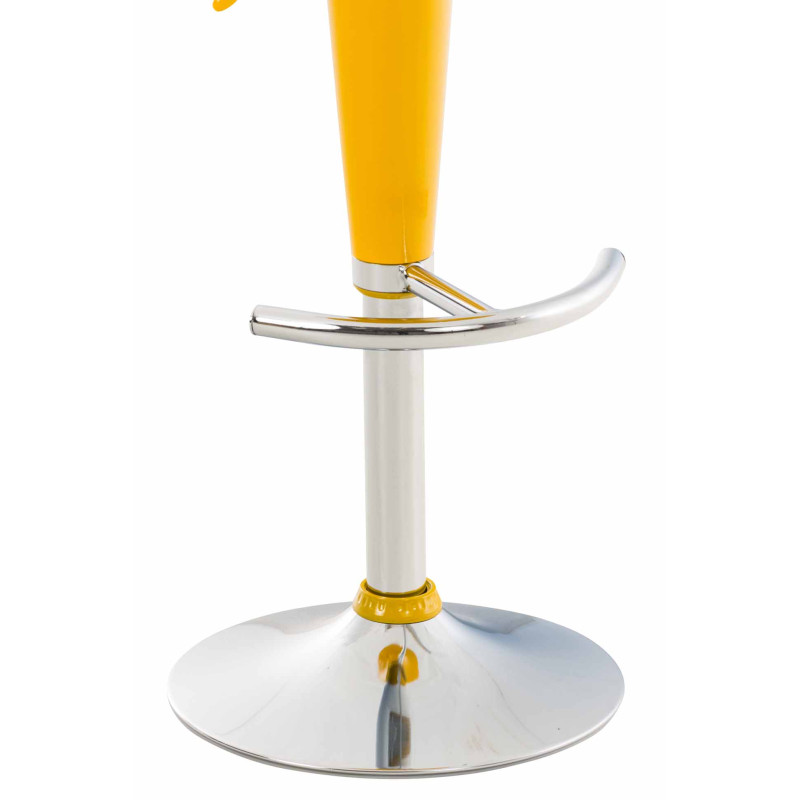 Juego de 2 taburetes de bar color amarillo silla de montar