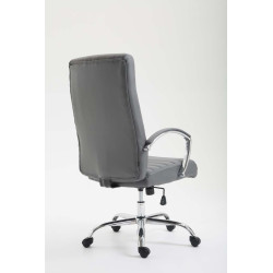 Chaise de bureau Valais en cuir artificiel gris