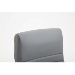 Chaise de bureau Valais en cuir artificiel gris