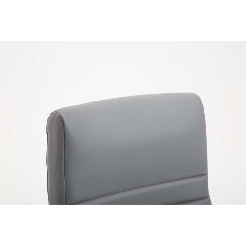 Chaise de bureau Valais en cuir artificiel gris