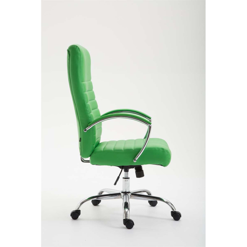 Chaise de bureau Valais en cuir artificiel vert